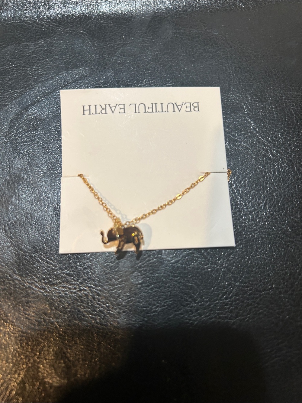 Gold Elephant Pendant Necklace